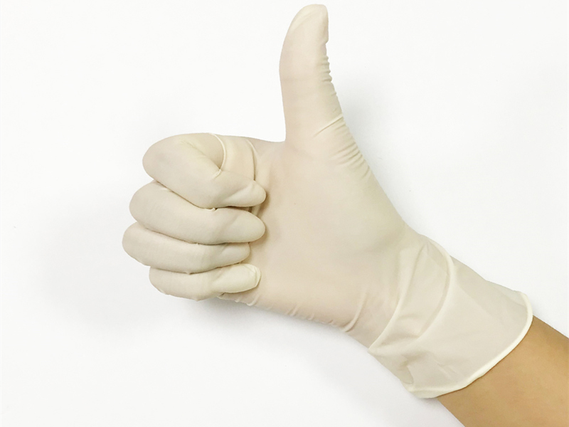 Disposable latex examination gloves powdered