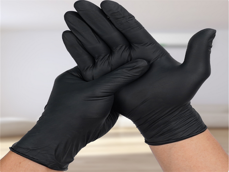 Disposable Synthetic Black Nitrile Gloves