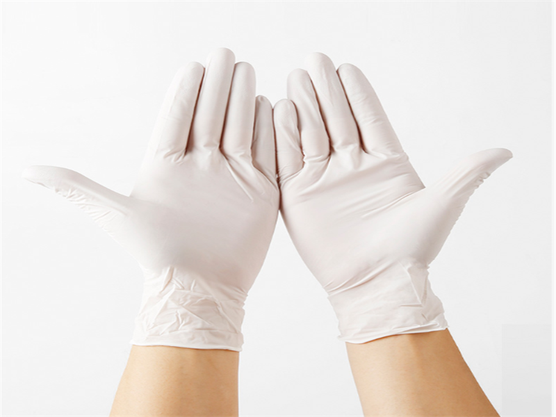 White color Large size Nitrile gloves powder free