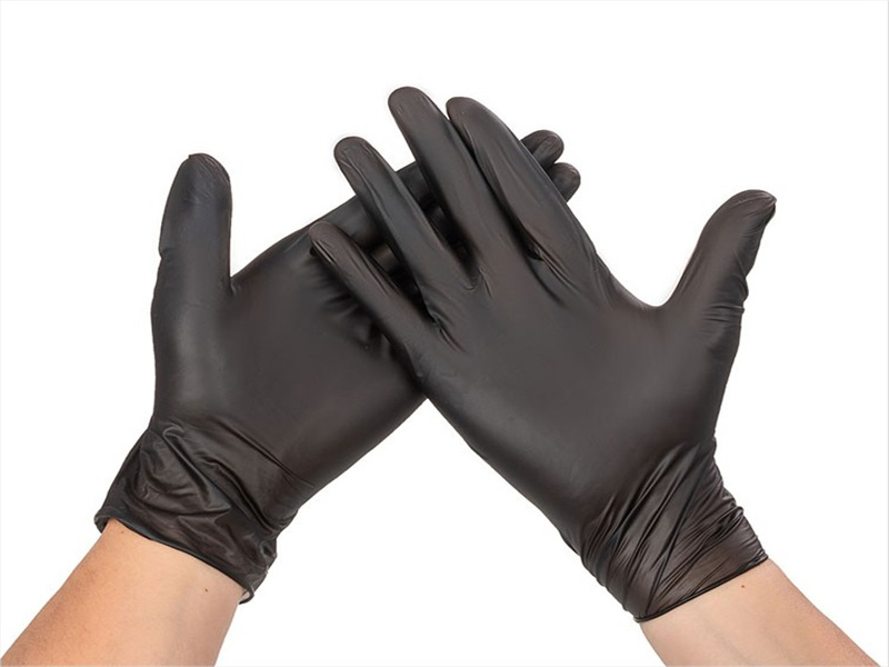 Black color Large size Powder Free Vinyl Gloves