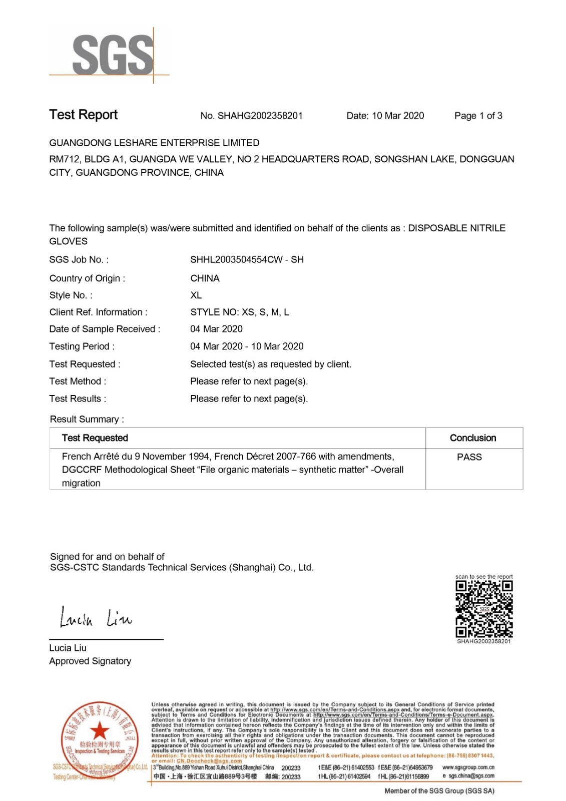 SGS  FOR  NITRILE GLOVES1