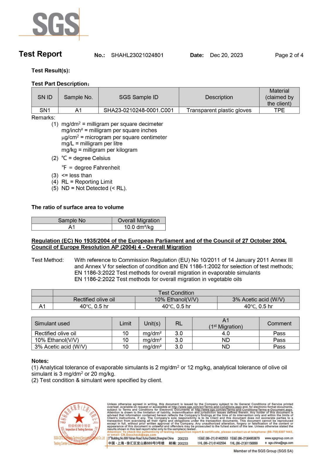 TPE TEST REPORT